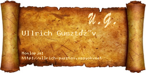 Ullrich Gusztáv névjegykártya